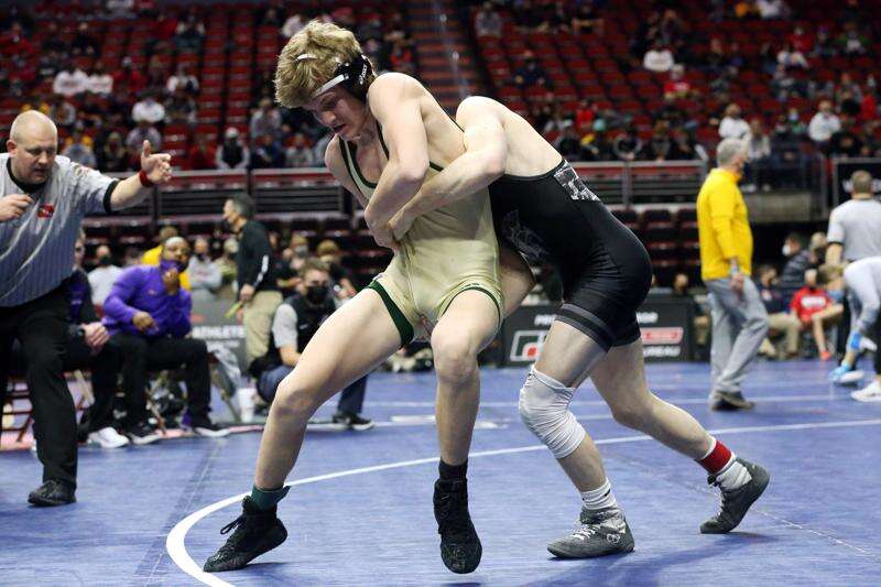 Photos Class 3A semifinals at the Iowa high school state wrestling