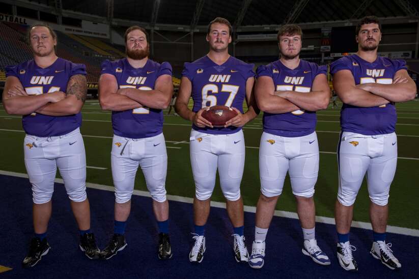 UNI football counting on offensive line to help get the most out of new