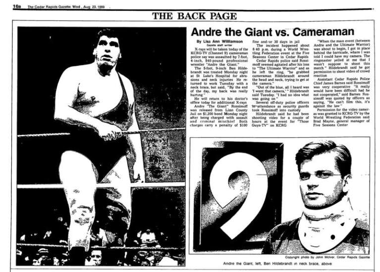 andre the giant vs the ultimate warrior