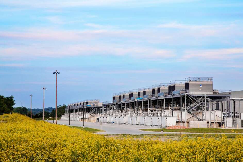 A photo shows the exterior the Google data center in Council Bluffs. (Photo courtesy of Google)