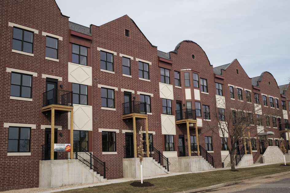 The Cedar Rapids Brickstone development, at 627 Sixth St. SE, will be opening 44 affordable housing units, with five of the units reserved for youths aging out of foster care. (Nick Rohlman/The Gazette)