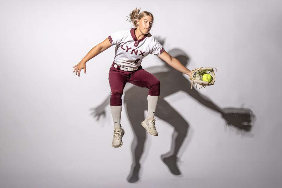 North Linn’s Skylar Benesh poses for a portrait during the Gazette’s Athlete of the Year photo shoot on Friday, June 28, 2024. (Geoff Stellfox/The Gazette)