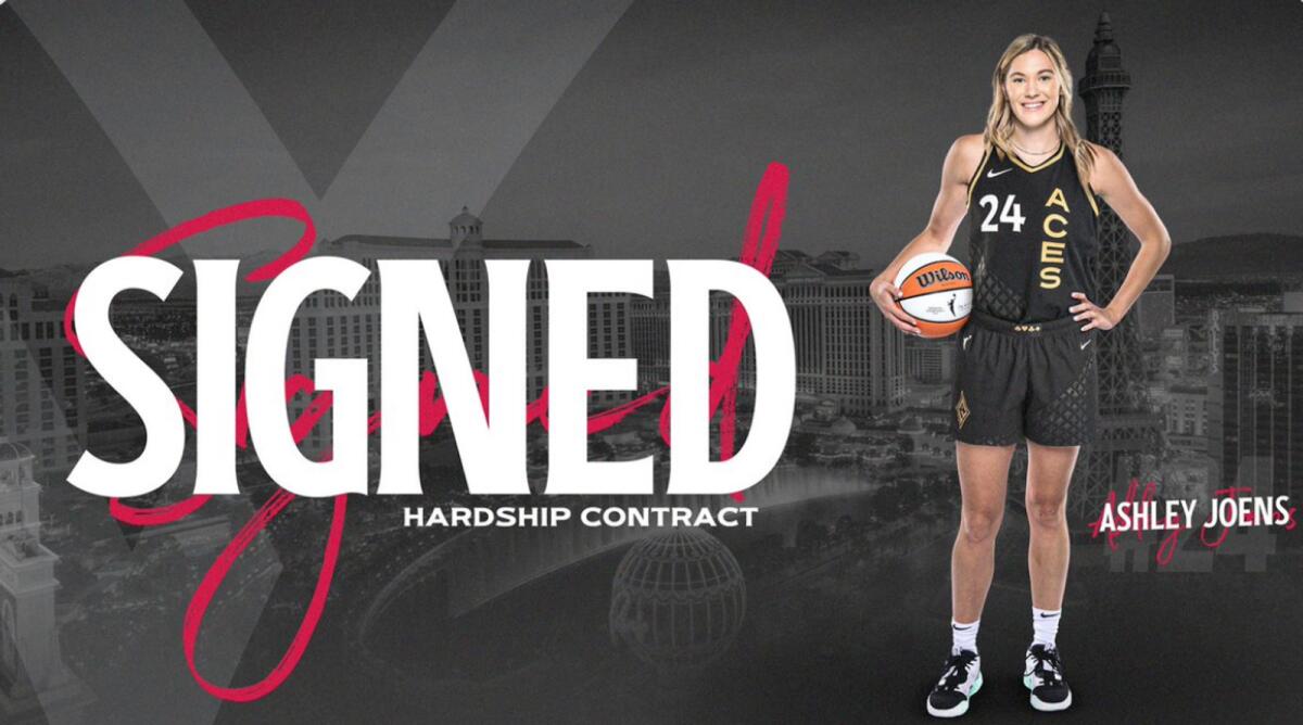 Aces sign Ashley Joens to second 7-day contract