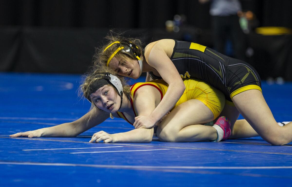 Marion's Natalie Hedlund is back from shoulder surgery with eyes on the  state wrestling podium