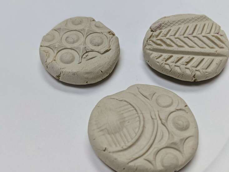 Explore texture with this clay and shoes craft