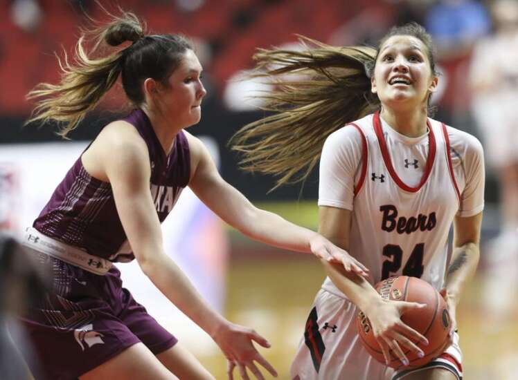 Photos: West Branch vs. Grundy Center, Iowa Class 2A girls’ state basketball quarterfinals