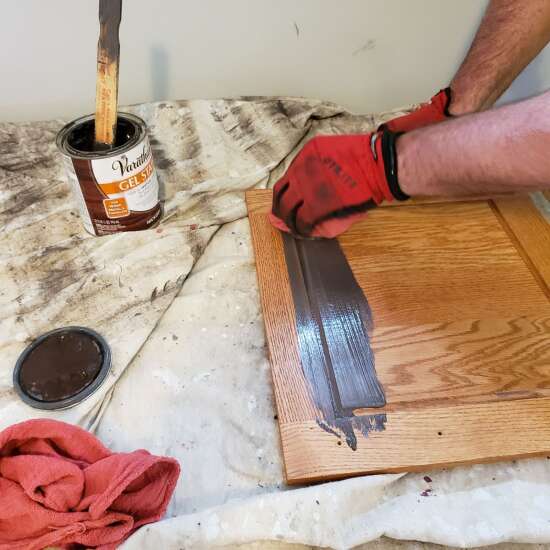 Get rid of dated cabinetry with this easy DIY gel stain project 