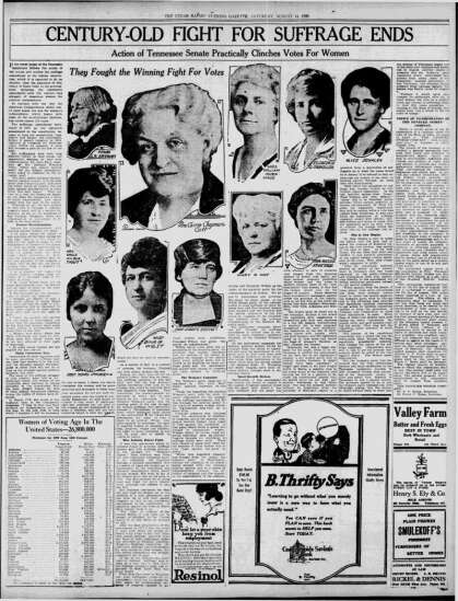 Gazette mansplains suffrage in 1920, and too little has changed