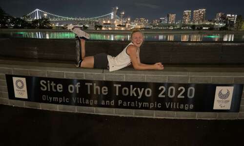 Paralympian Jessica Heims enjoying Olympic Village