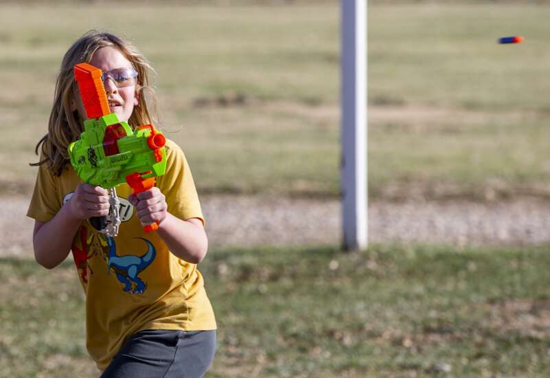 PHOTOS: Youngsters run around, learn tactics, at Nerf camp in Cedar Rapids 