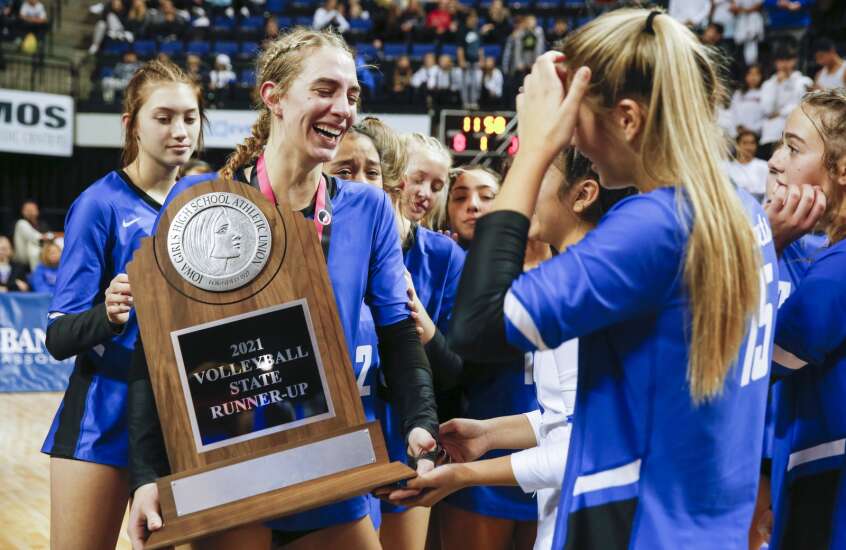 Reach for the pin, reach for the win: West Delaware is the 3A state volleyball champion