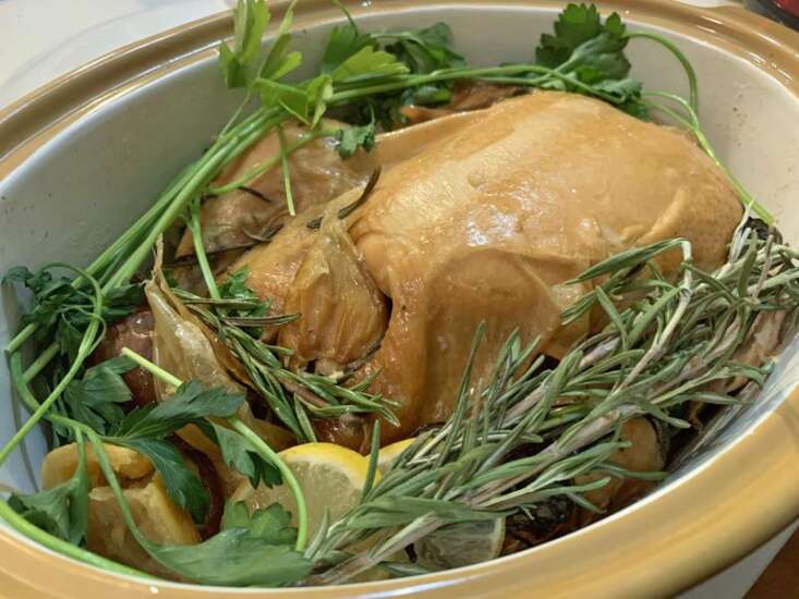 Use your slow-cooker to have chicken ready for supper with little work