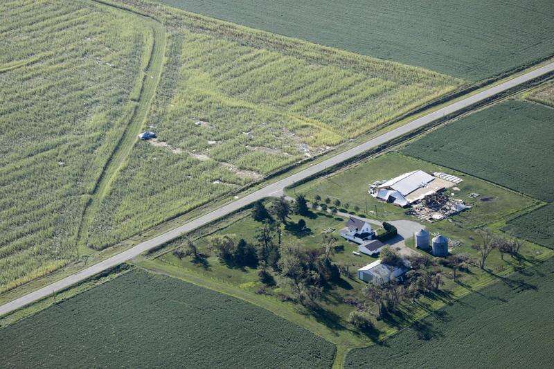 Photos: Aerial images from Iowa derecho 2020