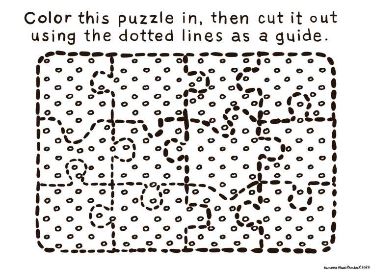 Print and cut: Color and rearrange this puzzle