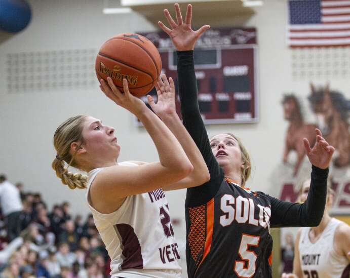 Solon shines from the line, rallies past Mount Vernon, 56-50
