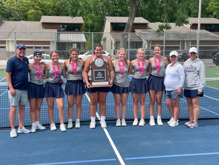 Cedar Rapids Xavier comes up short in bid for girls’ state tennis history
