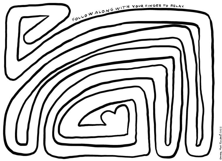 Print and color: A relaxing maze to trace