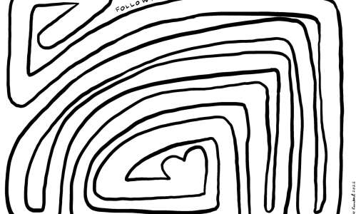 Print and color: Trace this relaxing maze
