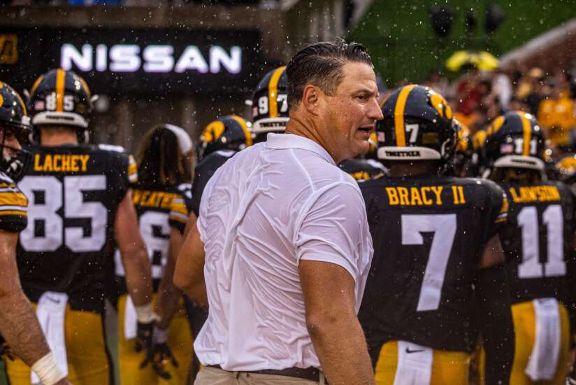 Iowa offensive coordinator Brian Ferentz receives pay cut, ‘designated performance objectives’ for 2023