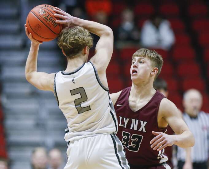 Photos: North Linn Lynx fall to Grand View Christian in Class 1A boys’ state basketball title game, 63-46