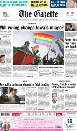 Iowa's ban on same-sex marriage overturned 10 years ago today