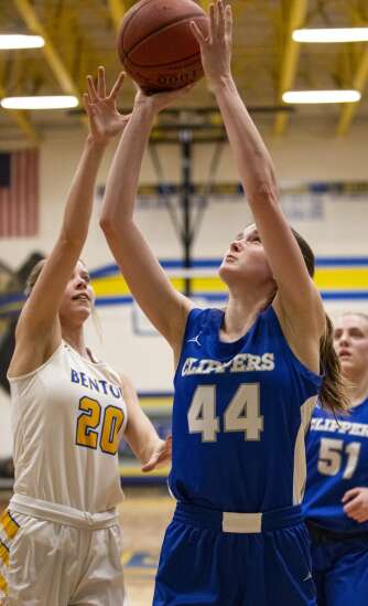 Photos: Clear Creek Amana at Benton Community girls’ basketball