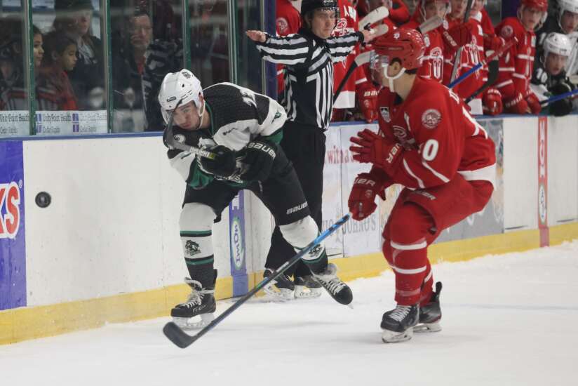 In his 4th USHL season, Nate Hanley is happy to be back with the Cedar Rapids RoughRiders