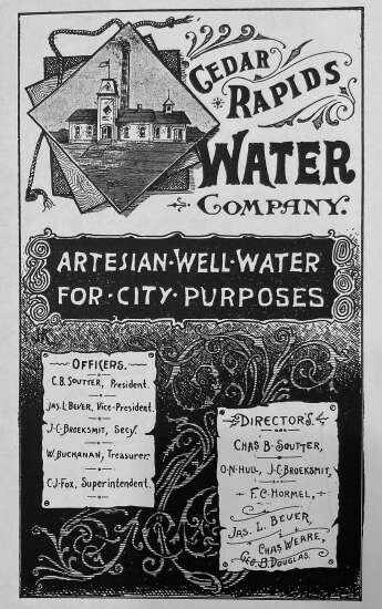 History Happenings: The fight over Cedar Rapids water in 1899