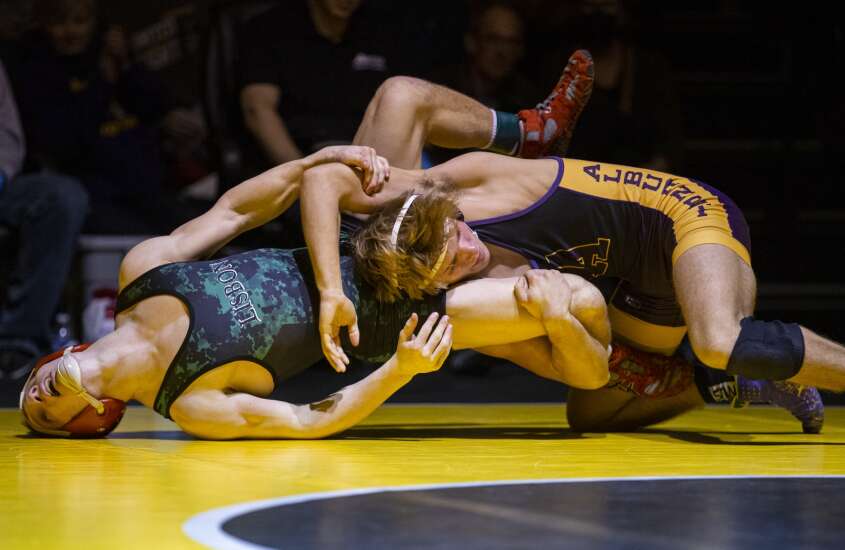 Photos: Lisbon wrestling triangular vs. Alburnett, North Linn
