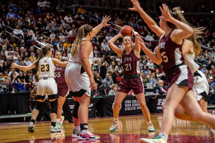 Photos: North Linn vs. Algona Garrigan in Class 1A Iowa high school girls’ basketball state semifinals