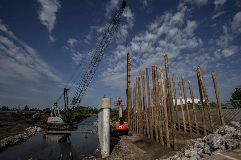 Federal cash influx speeding up flood control construction in Cedar Rapids