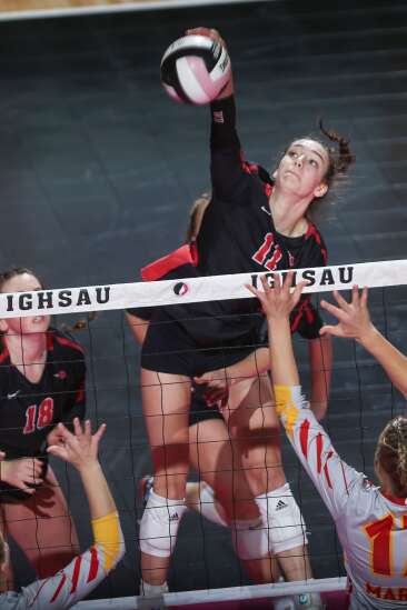 Photos: Western Dubuque vs. Marion in Iowa high school state volleyball tournament