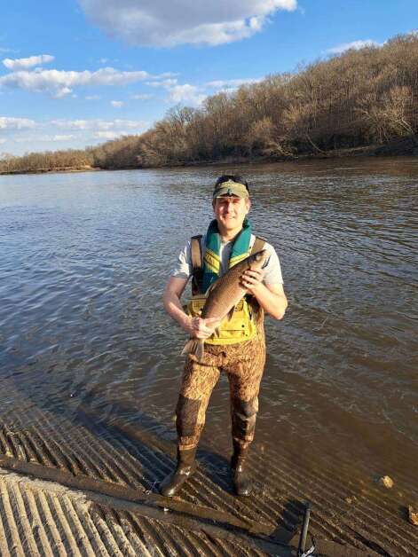 The shortnose gar Russell Royce caught and released. (John Lawrence Hanson/correspondent)