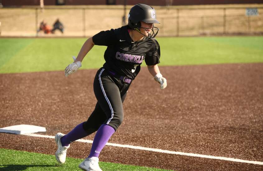 Skyler Stookey powers Coe softball to opening-game win in sweep over Cornell