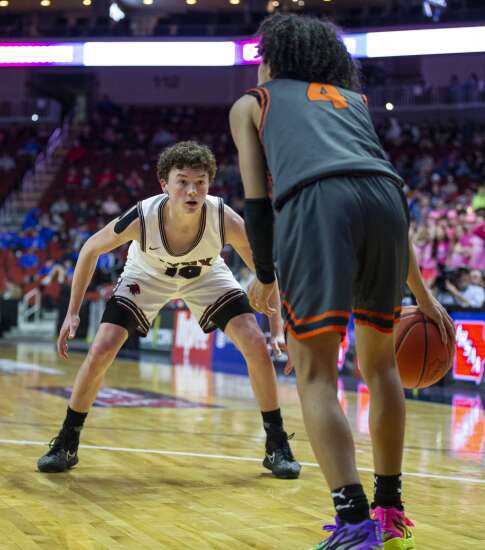 Photos: North Linn sails to boys’ state basketball semifinals after defeating Madrid 