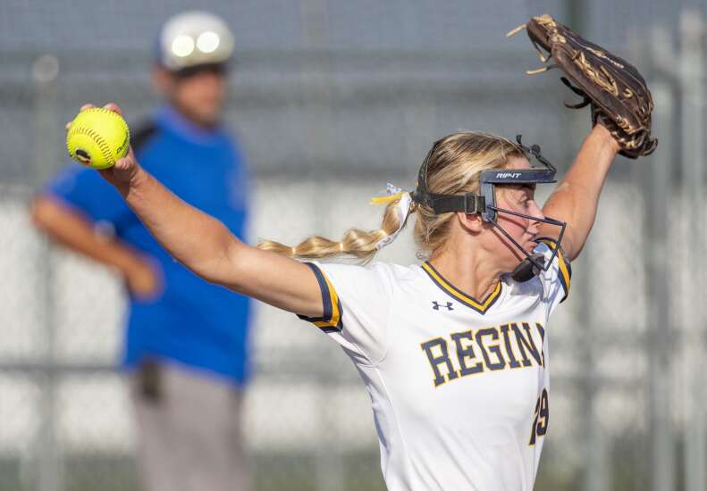 Photos: Iowa City Regina vs. Central Springs in Class 2A state softball semifinals 