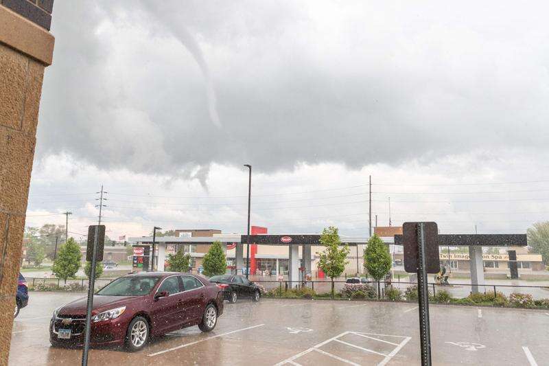 Tornado spotted over Iowa City