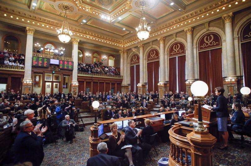 Iowa Gov. Reynolds focuses speech on solving problems
