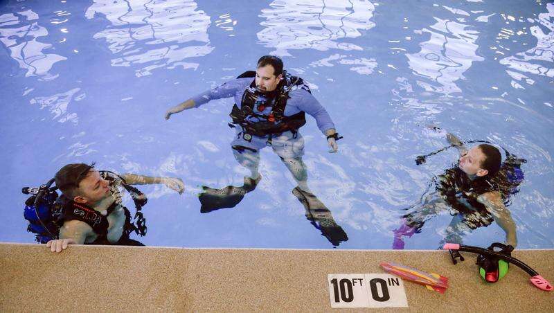 Diventures’ new 60-foot-pool in North Liberty is heated and ready for scuba divers in training