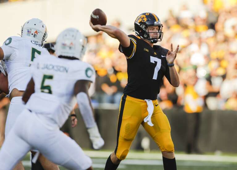 Spencer Petras, Iowa football begin to incorporate deep ball on offense