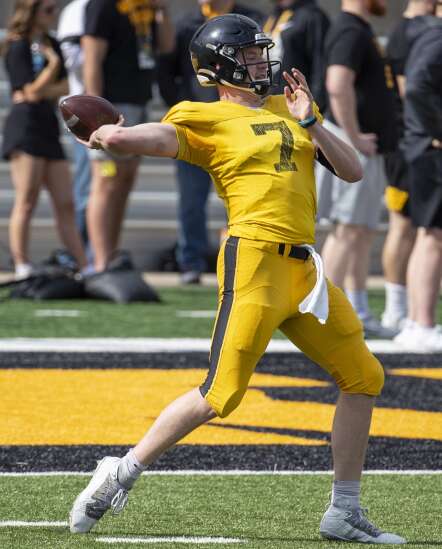 Kirk Ferentz keeping ‘open mind’ at quarterback following Iowa football spring practices