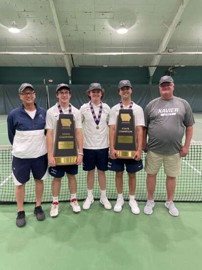 Cedar Rapids Xavier’s Brady Horstmann completes state tennis title set