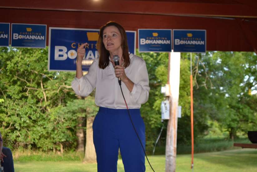 Candidate Christina Bohannan visits Fairfield