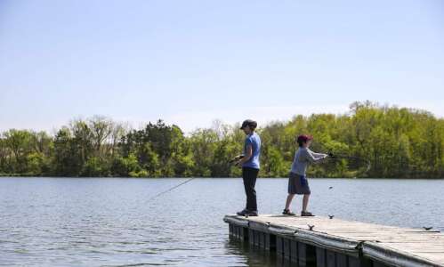 Photos: Warm weather draws out fishers, anglers to Lake MacBride