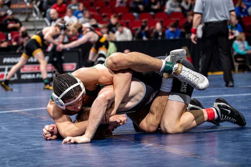 Photos: Day 2 of the 2023 Iowa Class 3A boys’ state wrestling tournament 