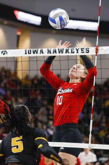 Photos: Iowa volleyball swept by Nebraska