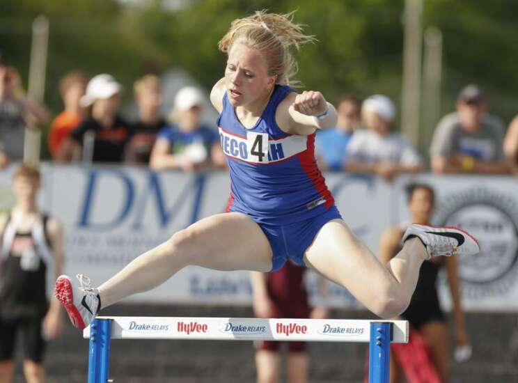 Decorah's Katie Nimrod fueled by state track power nap to run power race