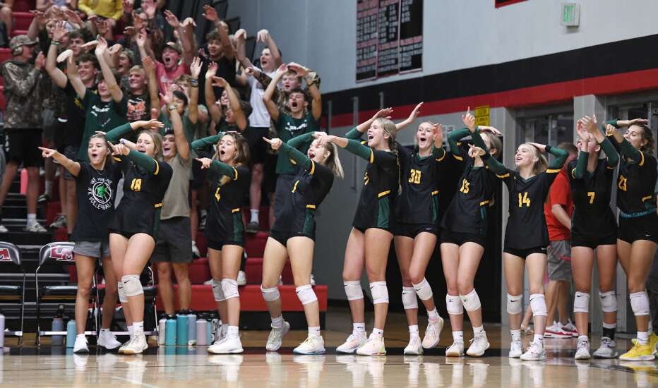 Kennedy loses momentum, then regains it in a 4-set volleyball win over Linn-Mar