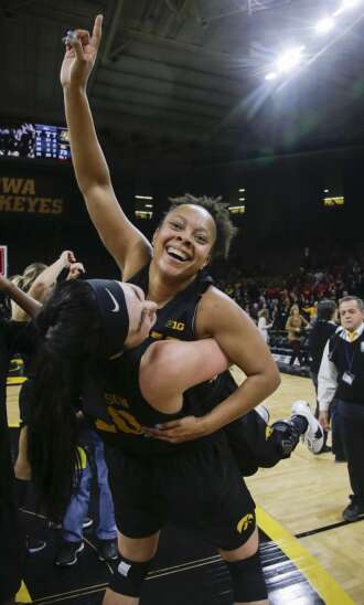 Tania Davis delivers a game-winner for Iowa against Iowa State