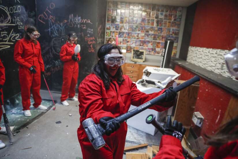 Release your rage at All Out Rampage ‘rage room’ in Cedar Rapids